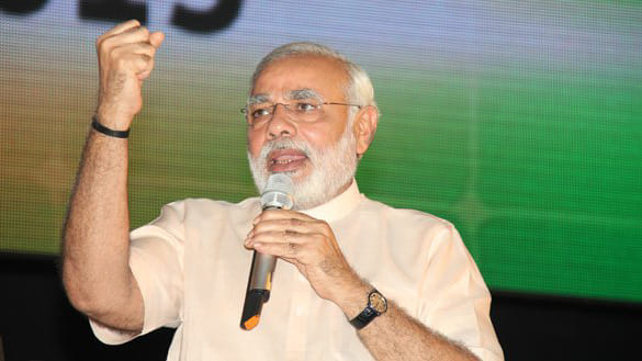 File photo of Narendra Modi addressing a function in June 2013
