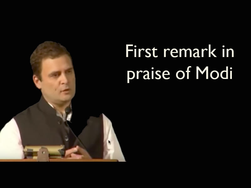 What stood out in Rahul Gandhi's speech in University of California, Berkeley