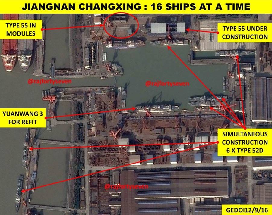 Google Earth image of ship building