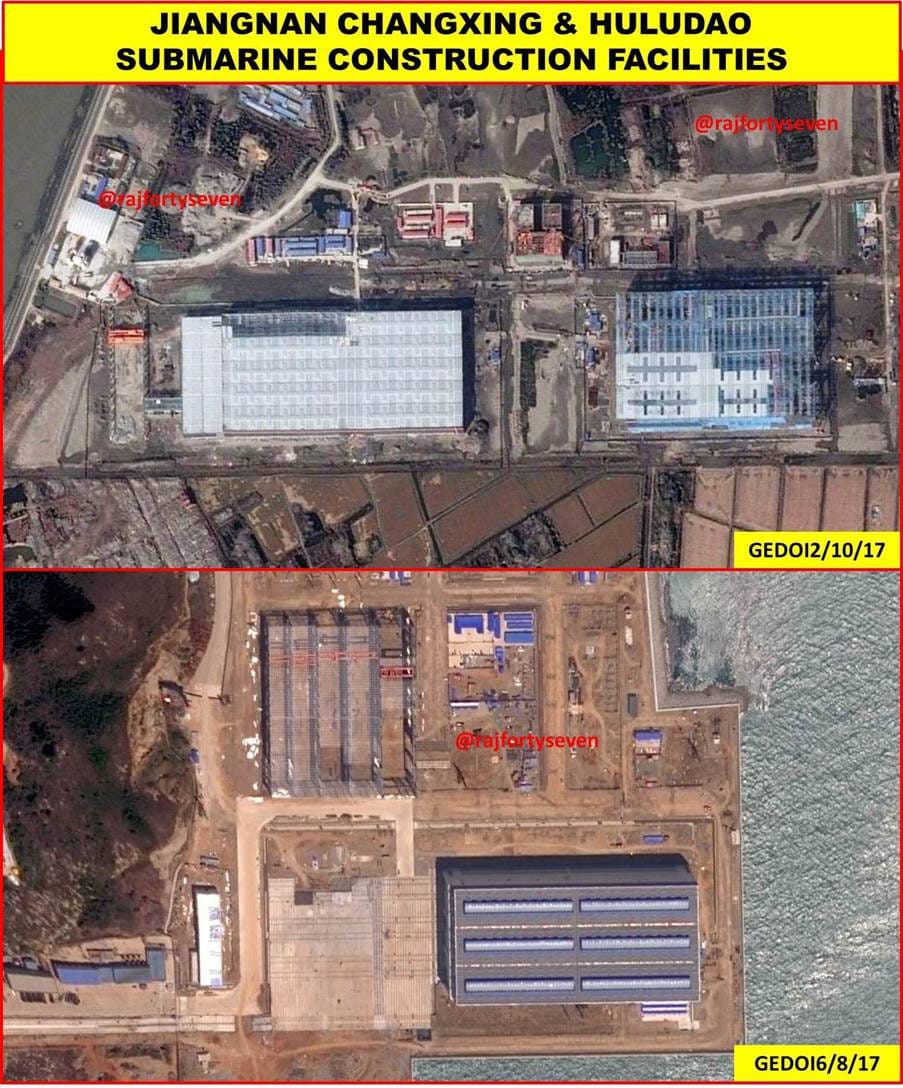 Google earth image of submarine construction facilities 