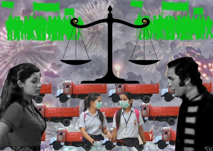 Graphic of Delhi air pollution and Bobby