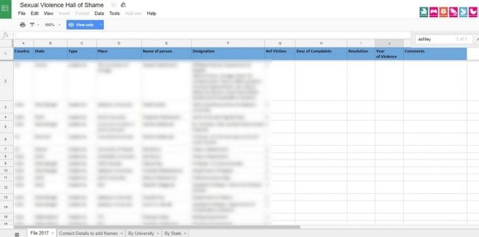 A professor who finds himself on a list of alleged perpetrators of sexual harassment speaks up.