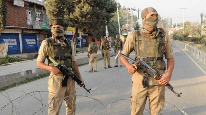 Police men stand gaurd