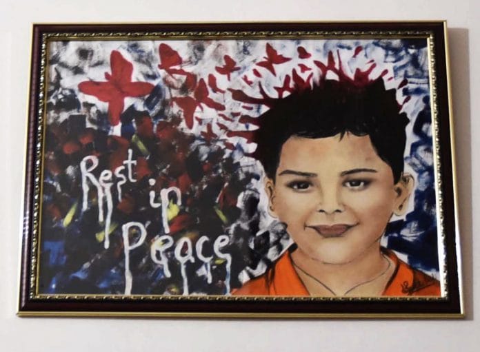 A drawing given to Pradyuman's parents after his death