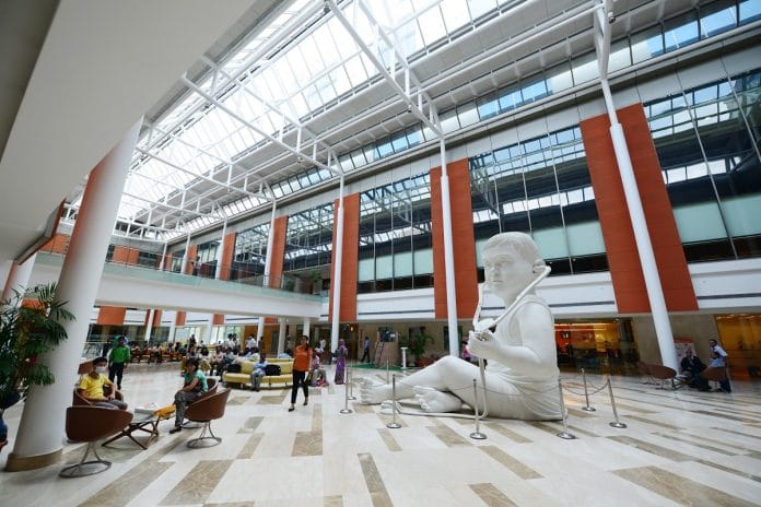 A view of Fortis Hospital lobby area in Gurgaon