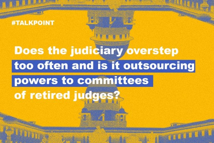 A graphic showing the Supreme Court