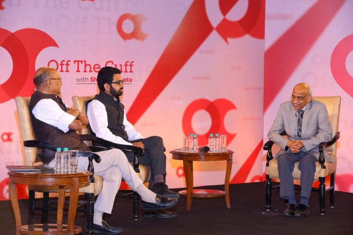 On stage with A.S. Kiran Kumar at Off the Cuff