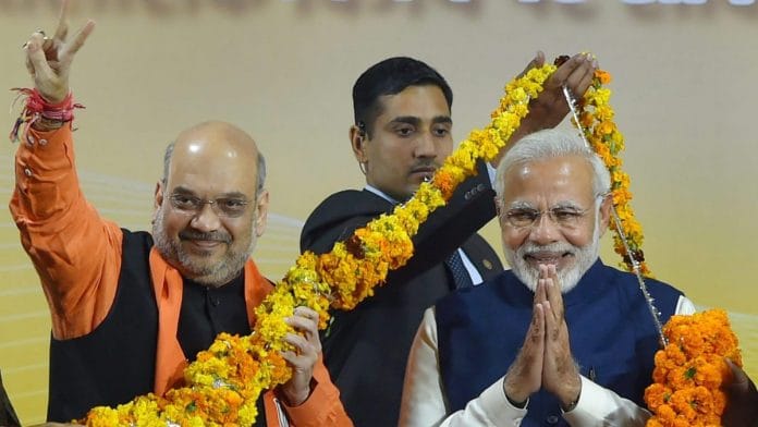 File photo of Prime Minister Narendra Modi and Amit Shah | PTI/Shahbaz Khan