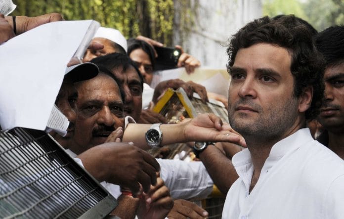 Rahul Gandhi meeting farmers in Delhi