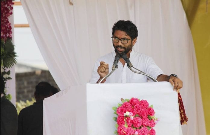 Mevani giving a speech