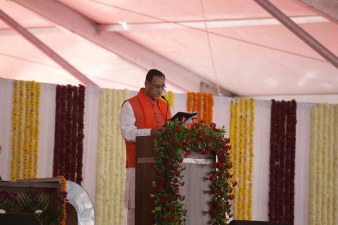 Vijay Rupani being sworn in as Chief Minister of Gujarat (representational image)