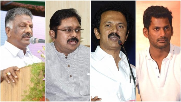 O Panneerselvam, TTV Dhinakaran, M.K.Stalin, Vishal