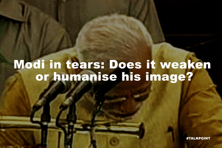 When Modi cries, it connects him to the poor farmers and the jobless youth