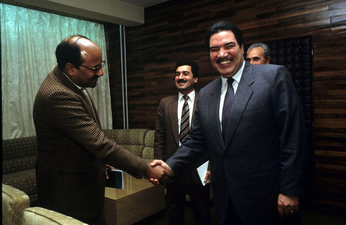 Shekhar Gupta with Najibullah