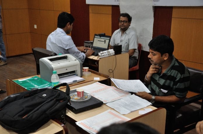 Biometric data collection camp