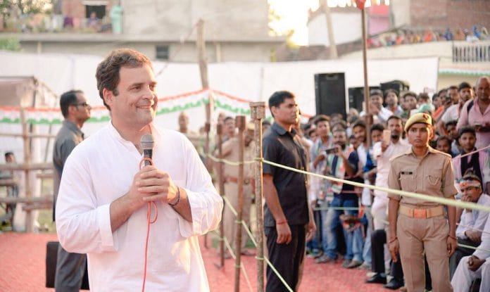 Rahul Gandhi interacting with farmers