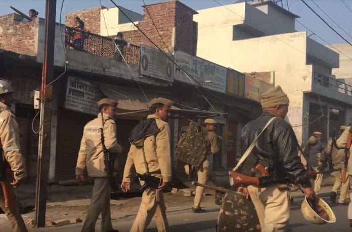 Police at Kasganj