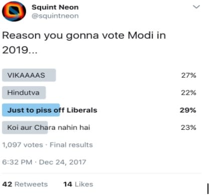 A tweet poll by squint neon