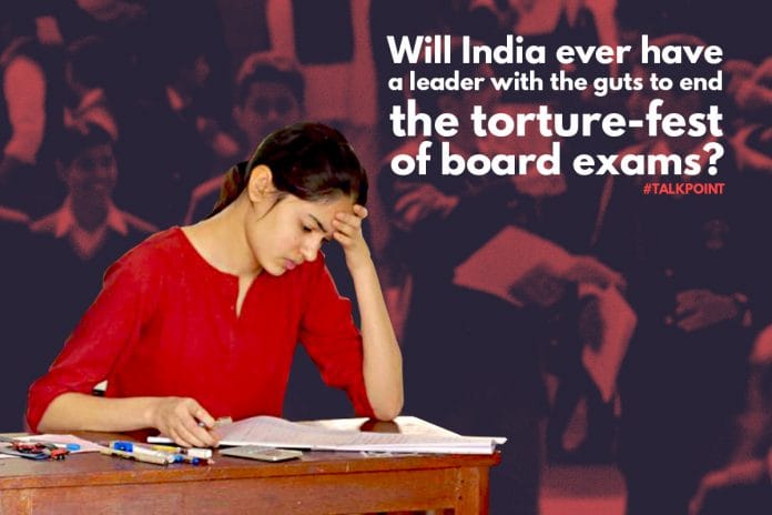 A girl preparing for examinations