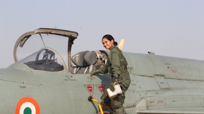 Avani Chaturvedi boarding the