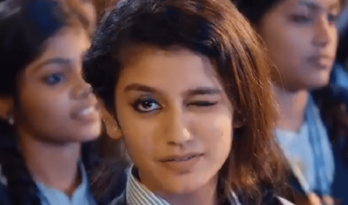 Priya Prakash Varrier in a screengrab from the 'Manikya Malaraya Poovi' video