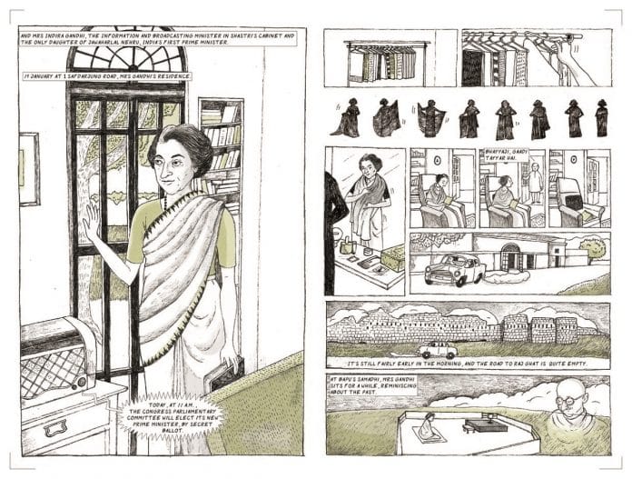 A page from the graphic biography