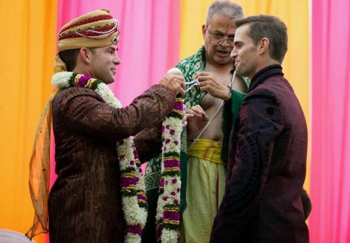 Two men getting married