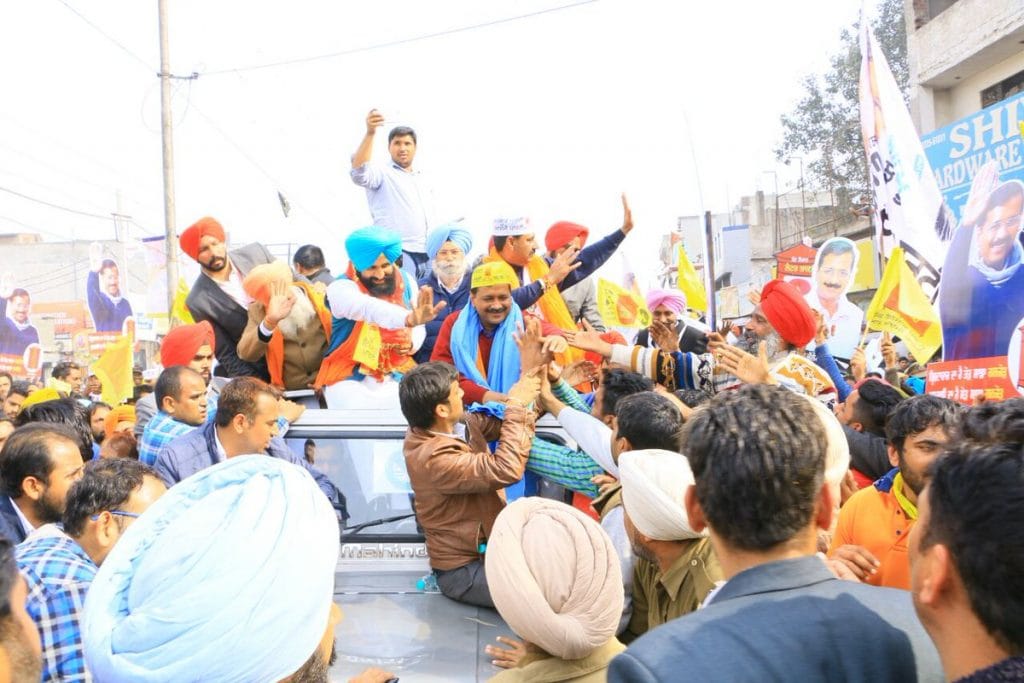 A file photo of Arvind Kejriwal campaigning during Punjab elections 2017