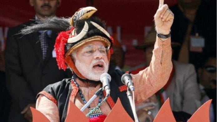 Narendra Modi in traditional Nagaland headgear | Twitter