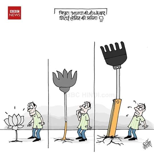 After BJP win, Tripura topples Lenin statue | Kirtish, BBC