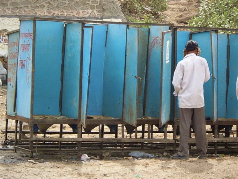 Hindus are less likely to use a toilet than Muslims in India