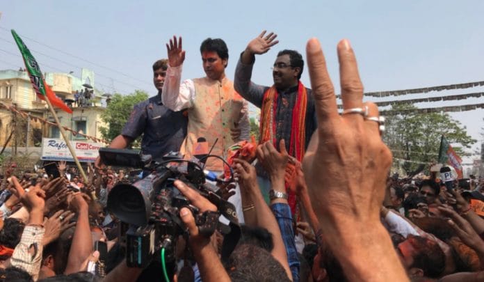 Biplab Kumar Deb and Ram Madhav in Tripura | Photo @rajatsethi86