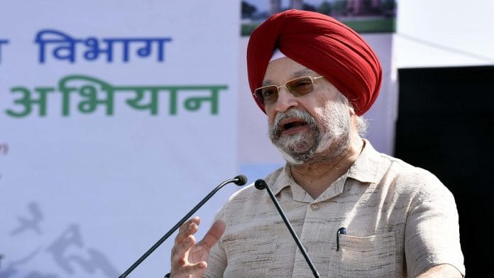 Union Minister of State for Urban Affairs Hardeep Singh Puri during the 