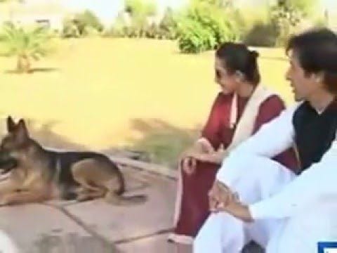Reham Khan and Imran Khan with 'Sheru'
