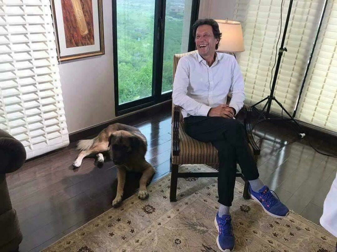 Imran Khan with 'Motu'