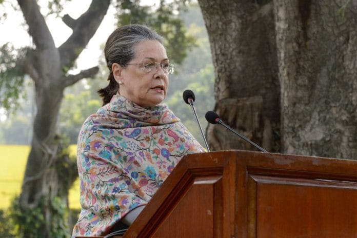 Former Congress president Sonia Gandhi