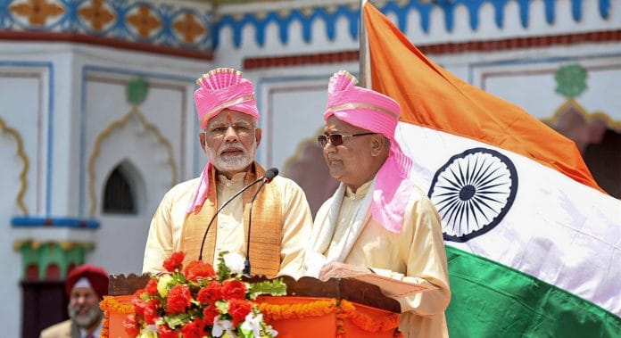 Narendra Modi with Khadga Prasad Oli