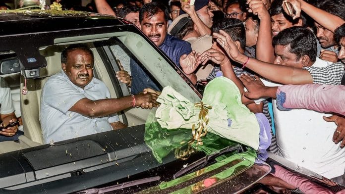 JD(S) Leader H. D. Kumaraswamy in Bengaluru