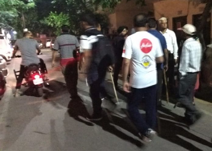 The mob that attacked Kashmiri students in Maharani Bagh, Delhi