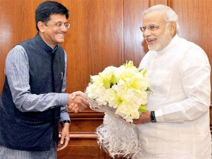 Piyush Goyal and Narendra Modi