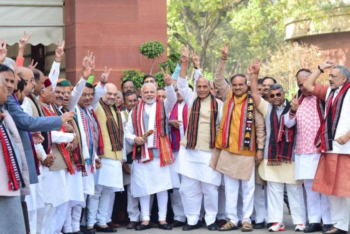 Narendra Modi with BJP party members | BJP Facebook
