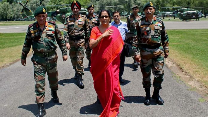 Finance minister Nirmala Sitharaman with Army Chief Bipin Rawat | PTI
