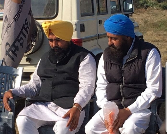 Ajwinder Singh and the AAP MLA Amarjit Sandoa