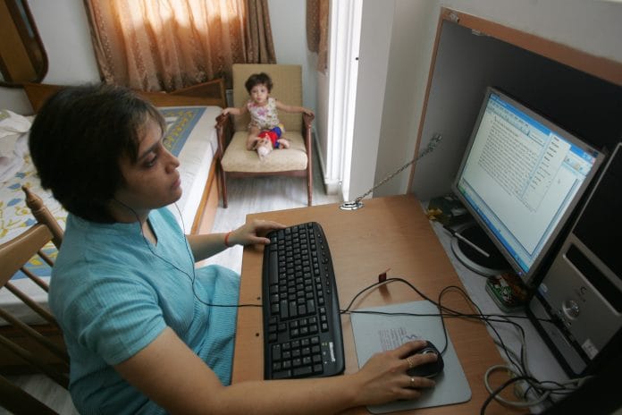 File photo of a working women