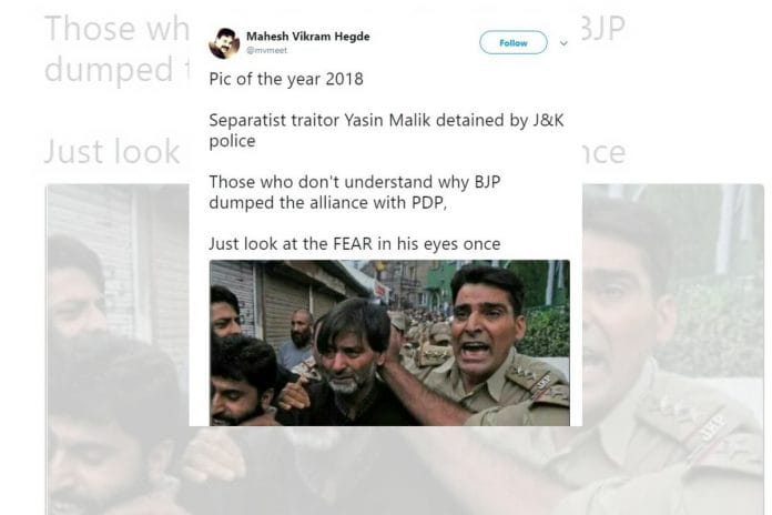 Mahesh Vikram Hegde's tweet.