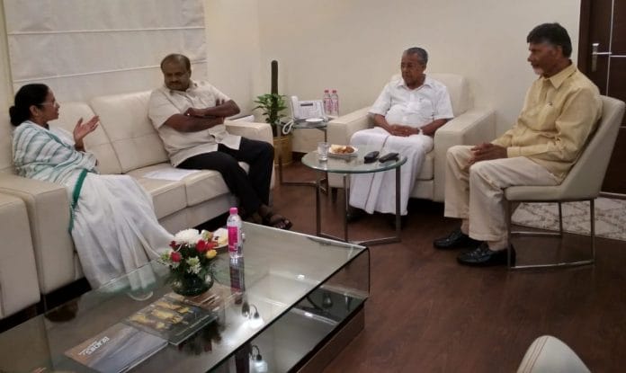 Chandrababu Naidu, Mamata Banerjee, HD Kumaraswamy, Pinarayi Vijayan