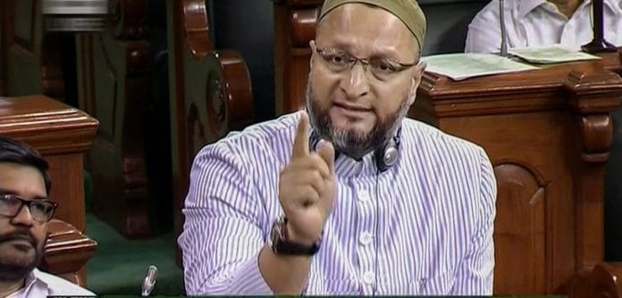 All India Majlis-e-Ittehadul Muslimeen (AIMIM) President Asaduddin Owaisi speaks in the Lok Sabha | PTI