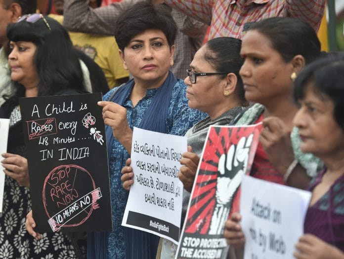 A protest against lynching in Ahmedabad