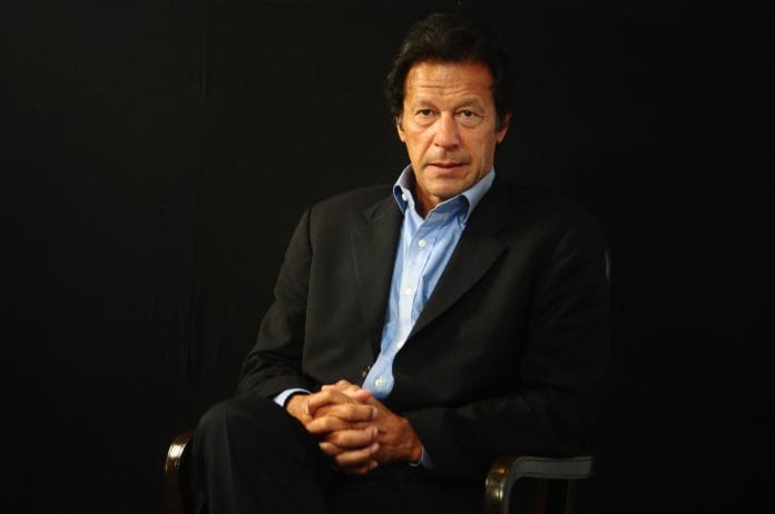 Pakistan Tehreek-e-insaf chairman, Imran Khan in New Delhi, India | Rituparna Baneerji/Mint via Getty Images