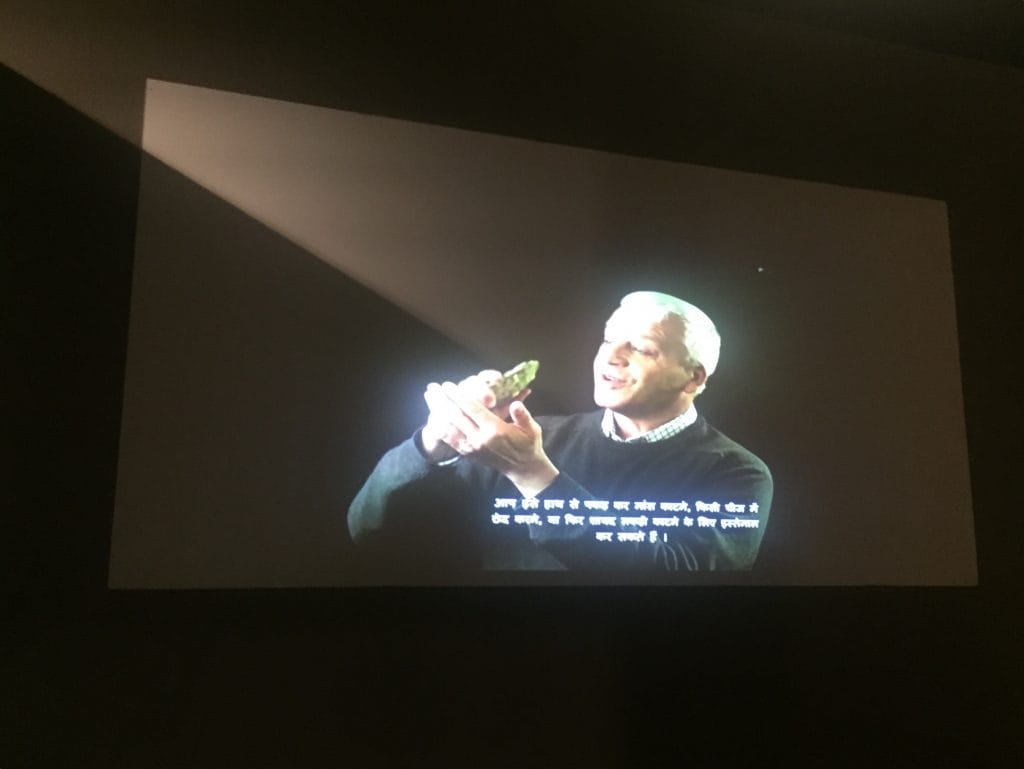 One of the several videos explaining the exhibition.